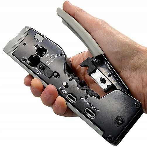 Krimpovač Konektorů RJ45 KAT.5E KAT.6 KAT.6A KAT.7 S Testerem