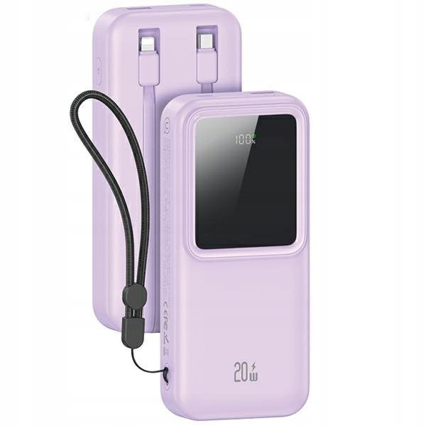 Powerbanka Usams US-CD212 PD20W+QC3.0, 20000mAh, purpurová