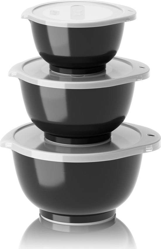 Černé misky v sadě 3 ks 750 ml Margrethe Mini – Rosti