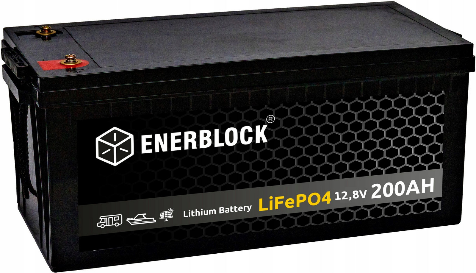 Akumulátor Lithiová LiFePO4 Bms 12V 200Ah Pro Lodní Kampera Ups +Bluetooth