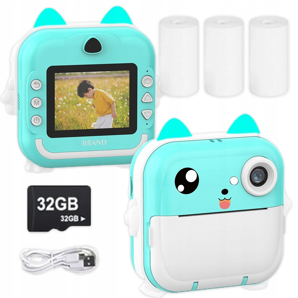 Dětský fotoaparát s termotiskárnou instantní pro dítě Q5 uši