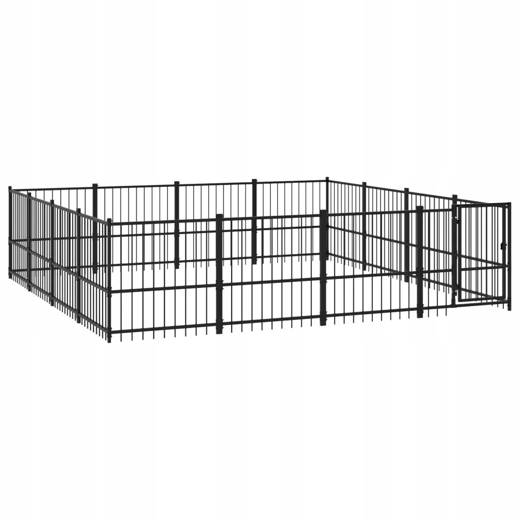 Klec pro psa Kotec Ocelová 388x388x100 cm, černá