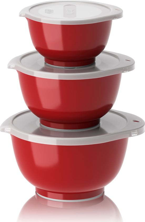 Červené misky v sadě 3 ks 750 ml Margrethe Mini – Rosti