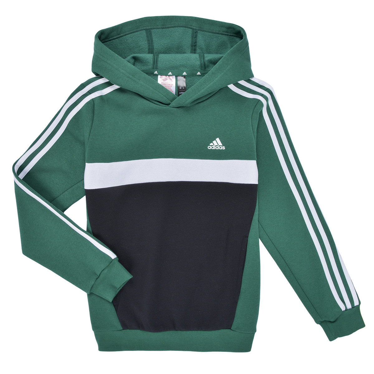 adidas Tiberio 3-Stripes Colorblock Fleece Hoodie Zelená