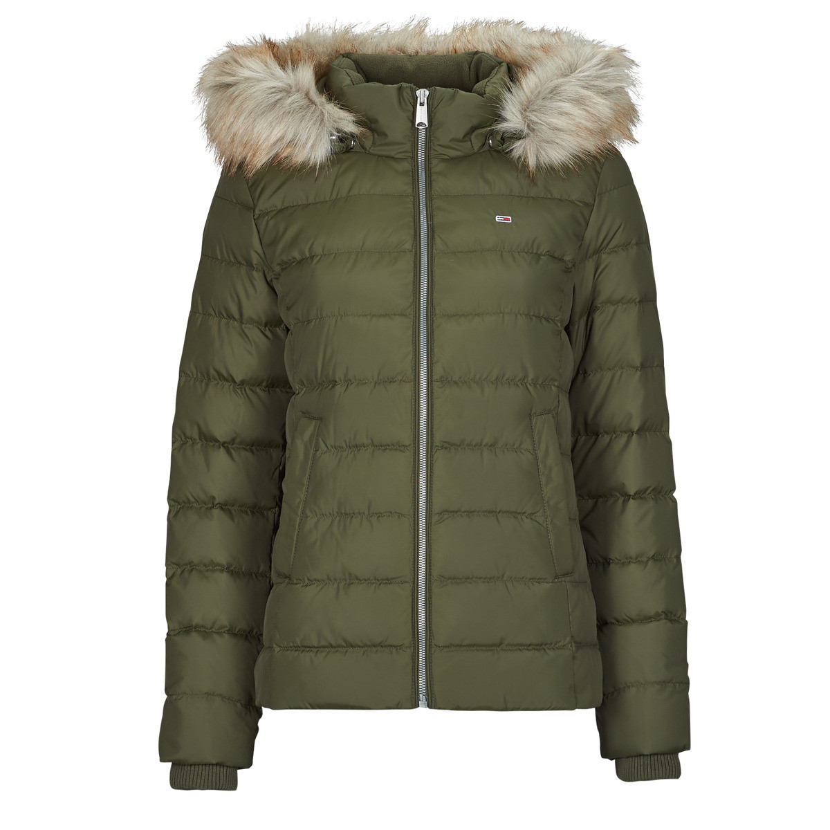 Tommy Jeans  TJW BASIC HOODED DOWN JACKET EXT  Khaki