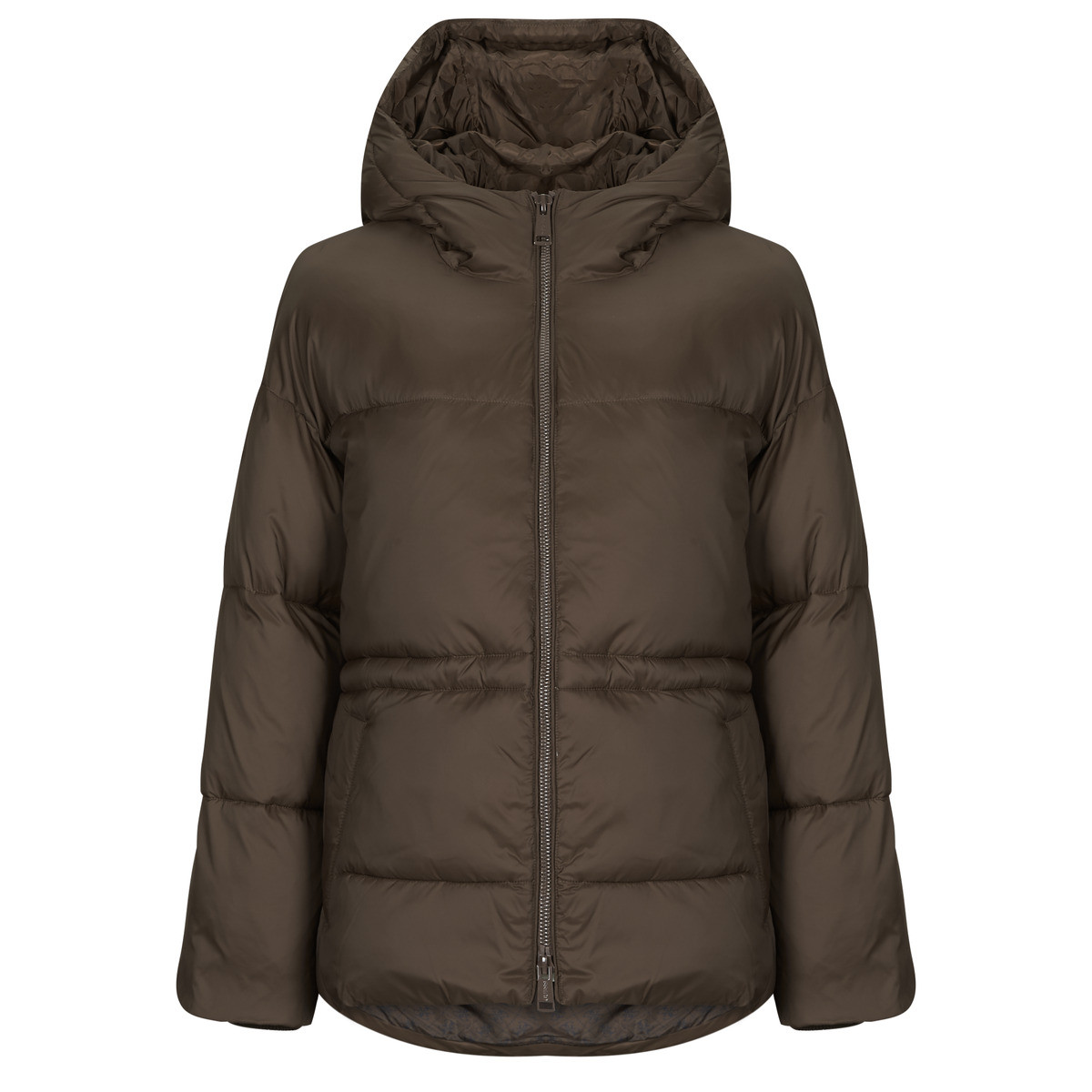 Guess  MARIKA HOODED JACKET  Hnědá