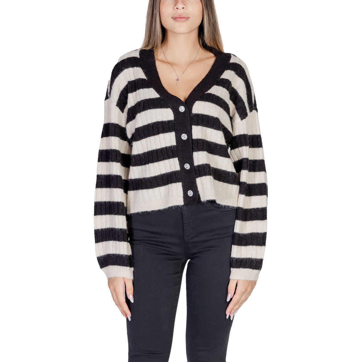 Vero Moda  VMELYA LS V-NECK CARDIGAN GA BOO REP 10310898  Béžová