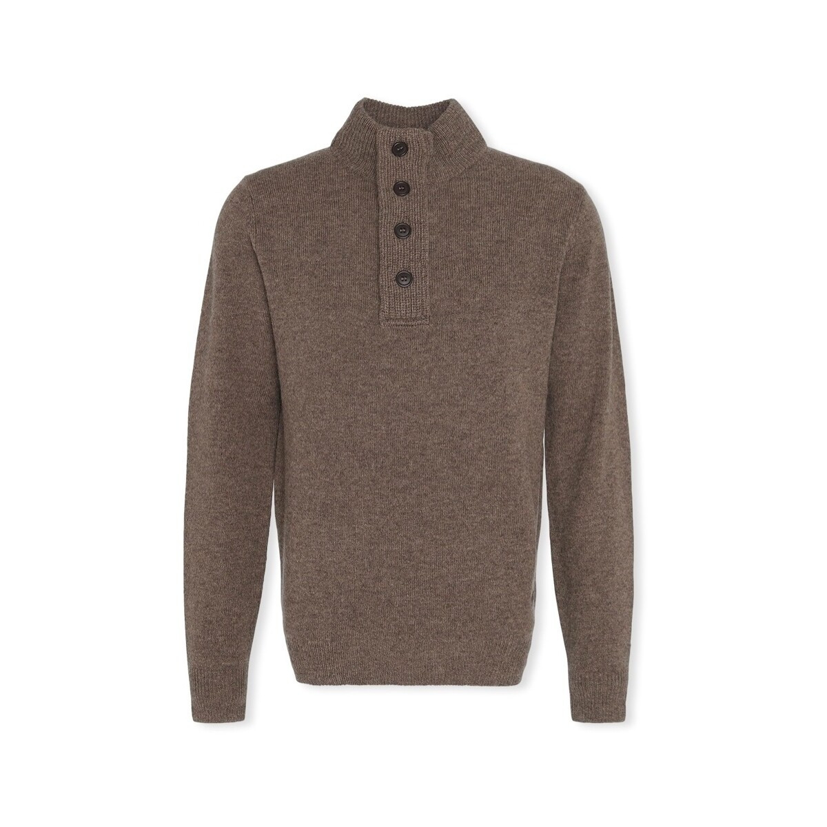 Barbour  Patch Half Zip Knit - Dark Stone  Hnědá