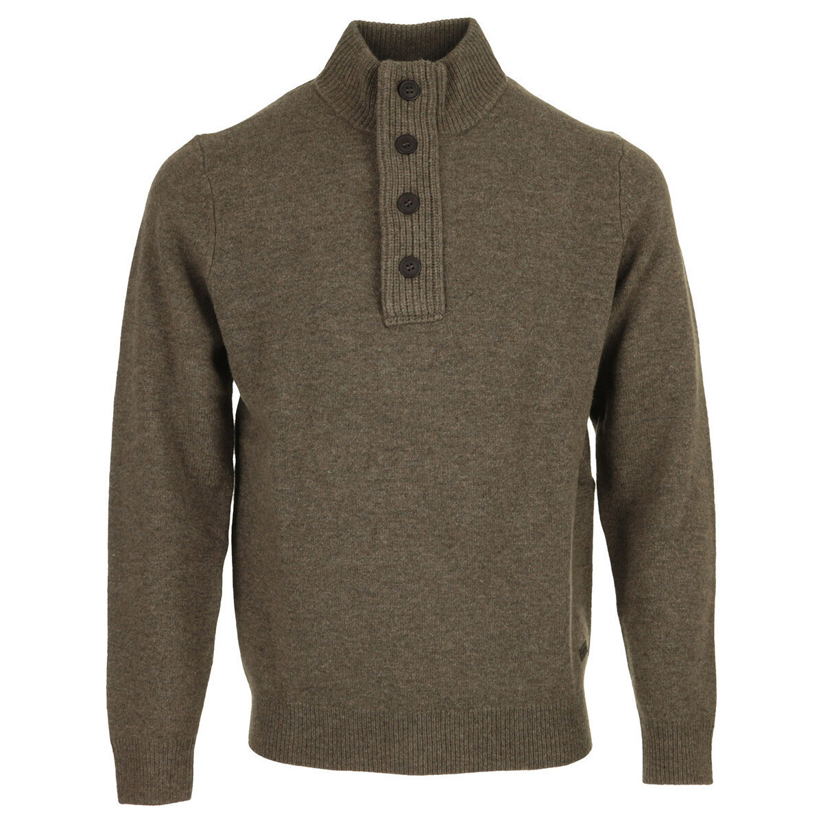 Barbour  Essential Patch Half Zip Knited Jumper  Hnědá