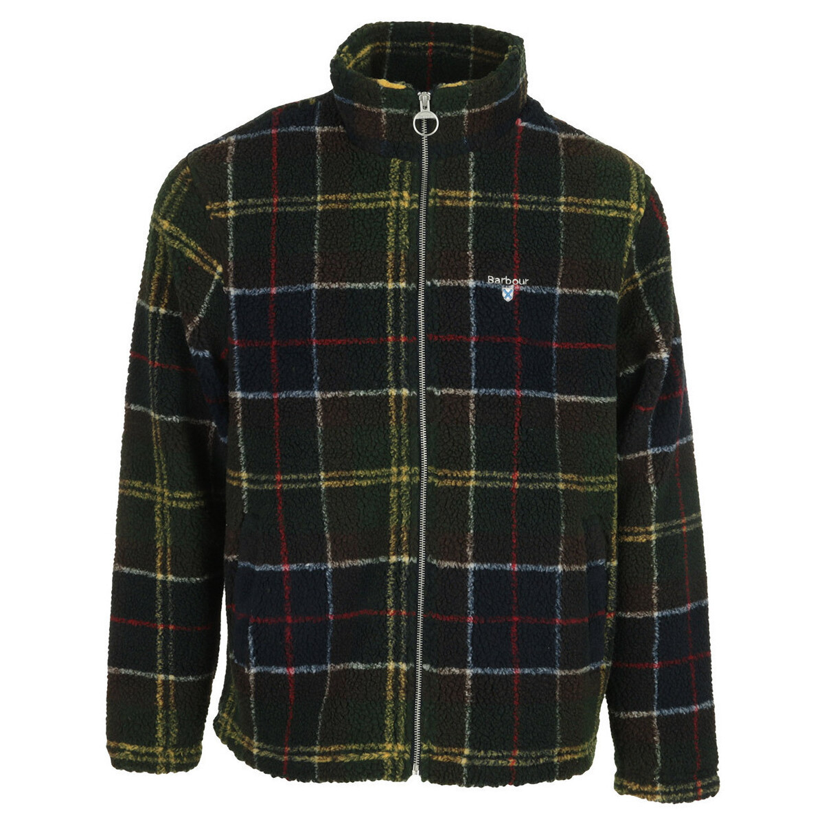 Barbour  Tartan Fleece Zip Through  Zelená