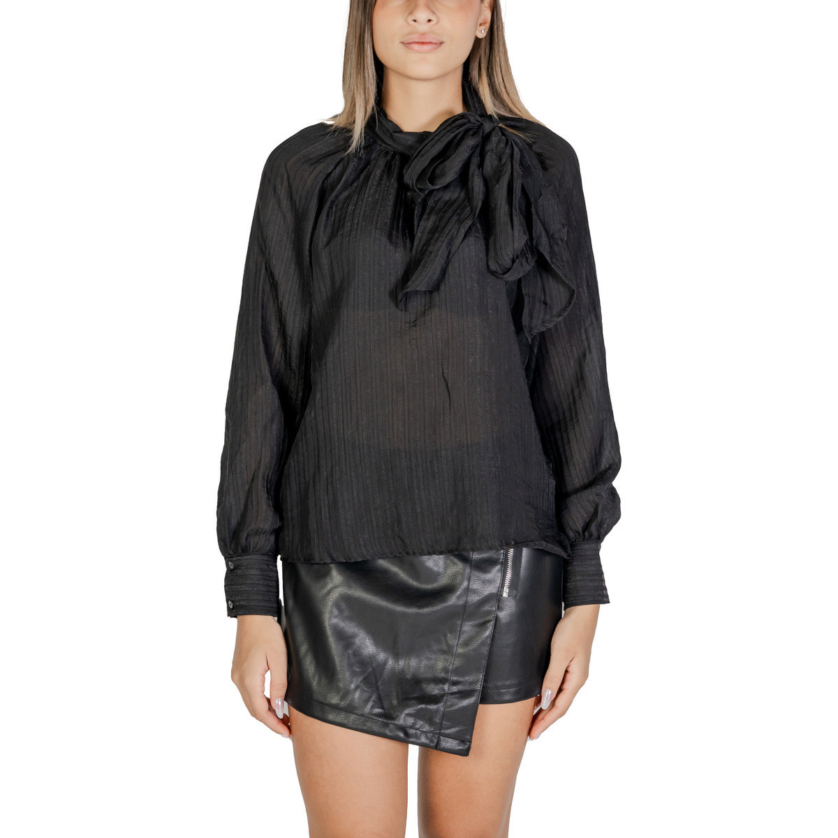 Jacqueline De Yong  Jdynadia L/S Bow Wvn 15339312  Černá