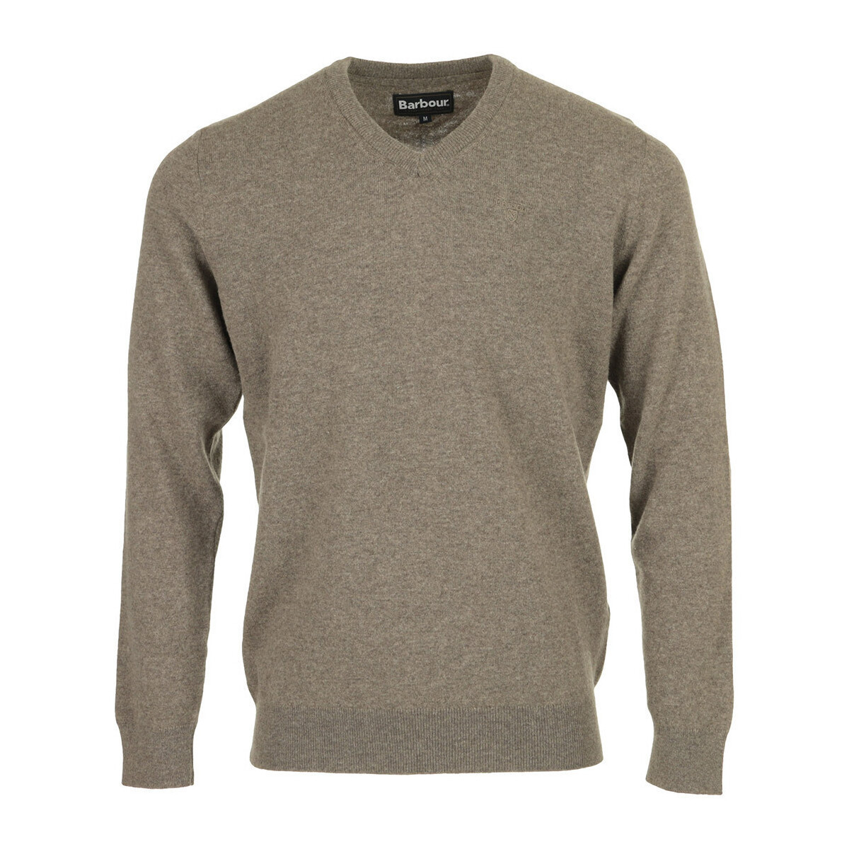 Barbour  Essential Lambswool V Neck Sweater  Hnědá