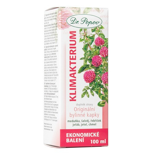 Klimakterium, originální bylinné kapky, 100 ml Dr. Popov