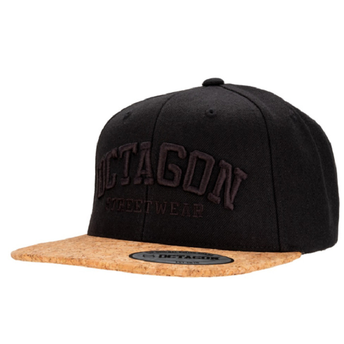 Kšiltovka Octagon Snapback Cork - černá-hnědá