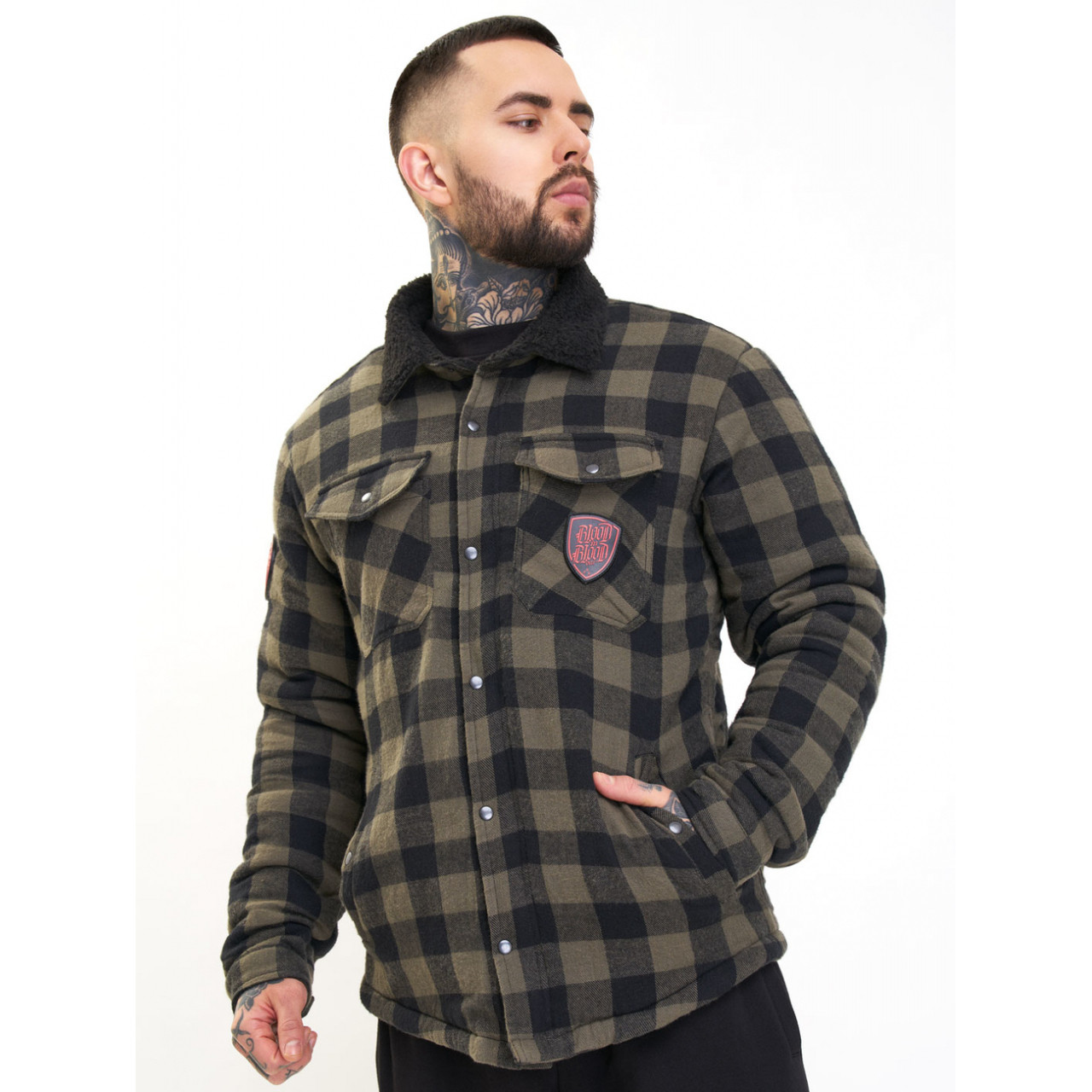 Bunda pánská Blood In Blood Out Losvago - olivová-černá, XXL