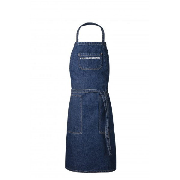 Textilní kuchyňská zástěra Feuermeisterin Premium Denim - modrá