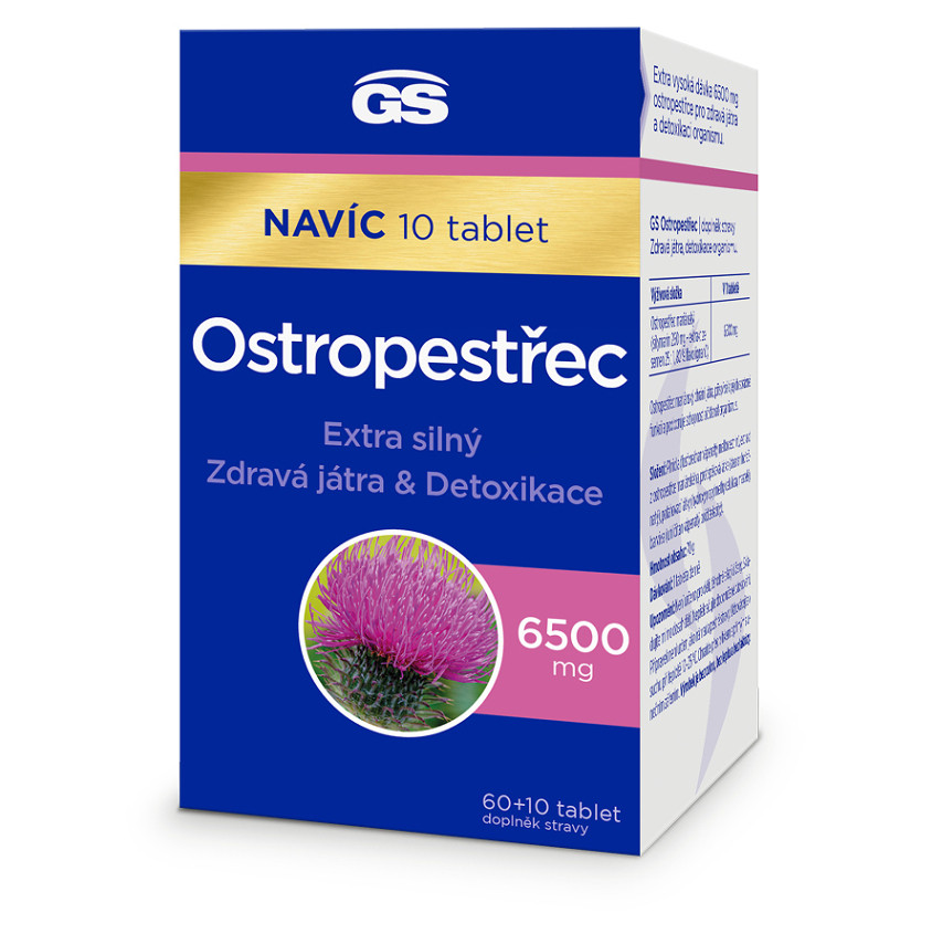 Gs Ostropestřec 6500mg Tbl.60+10