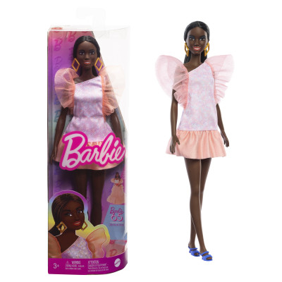 Barbie modelka - šaty s nadýchanými rukávy