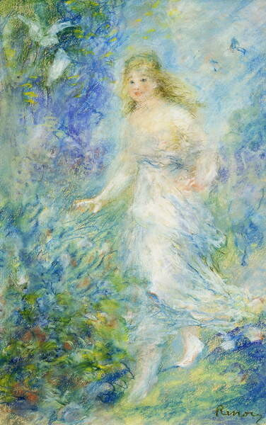 Renoir, Pierre Auguste Obrazová reprodukce Spring, Renoir, Pierre Auguste, 24.6 × 40 cm