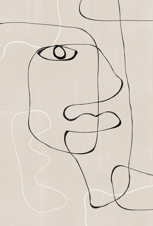 THE MIUUS STUDIO Ilustrace Abstract Face No1., THE MIUUS STUDIO, 26.7 × 40 cm