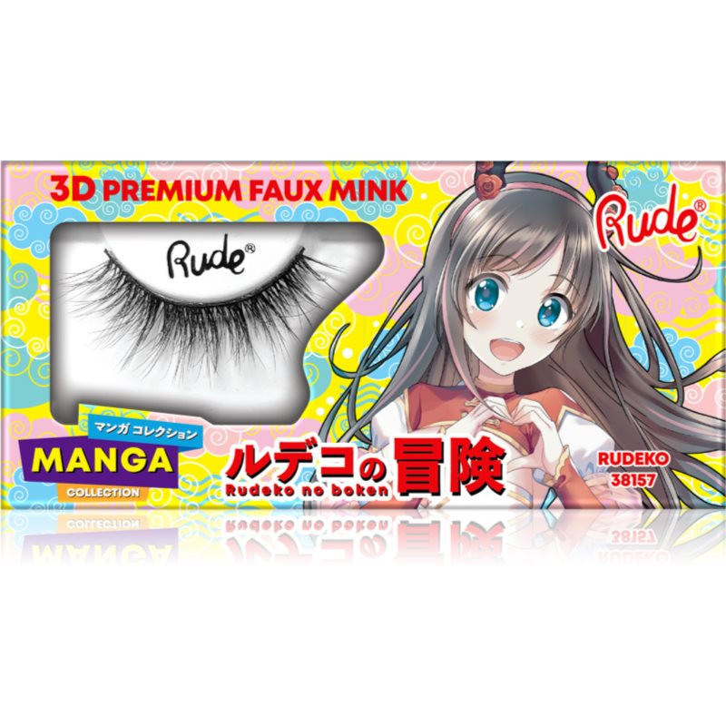 Rude Cosmetics Manga Collection 3D Premium Faux Mink umělé řasy typ Rudeko 2 ks