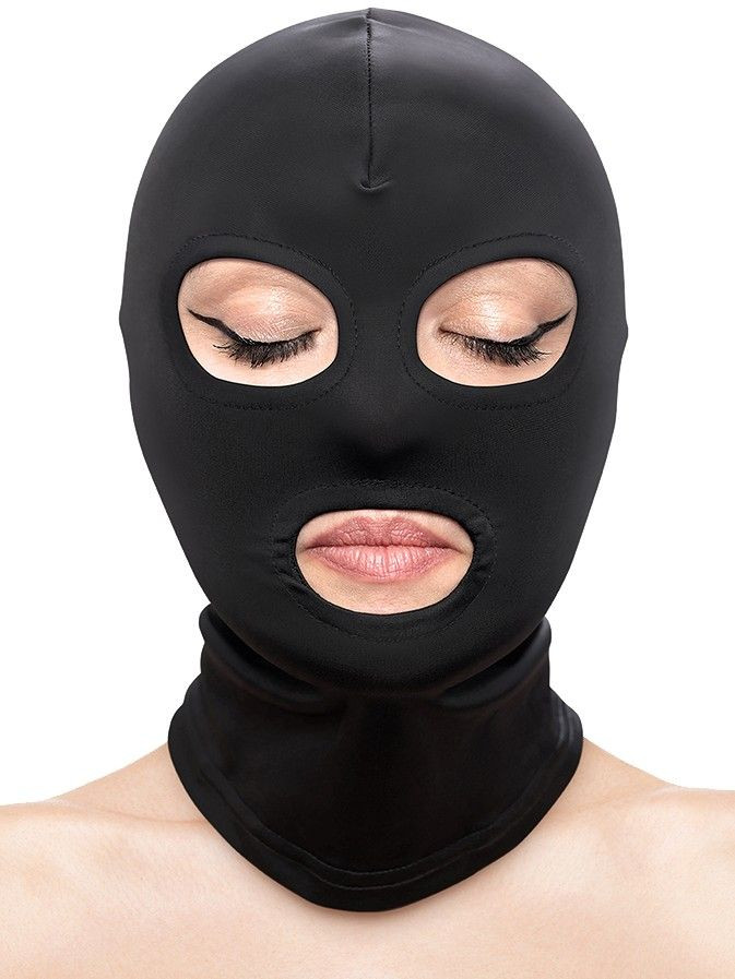 NS Novelties BDSM kukla na hlavu s otvory na oči a ústa Eyes & Mouth Hood - NS Novelties