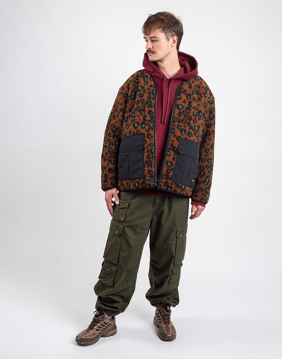 Carhartt WIP Devin Liner Camo Leo Jacquard, Tamarind / Black M