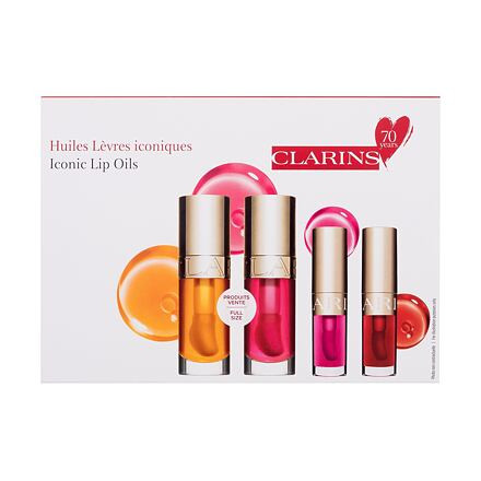 Clarins Lip Comfort Oil : olej na rty Lip Comfort Oil 7 ml 01 Honey + olej na rty Lip Comfort Oil 7 ml 04 Pitaya + olej na rty Lip Comfort Oil 1,4 ml 02 Raspberry + olej na rty Lip Comfort Oil 1,4 ml 08 Strawberry