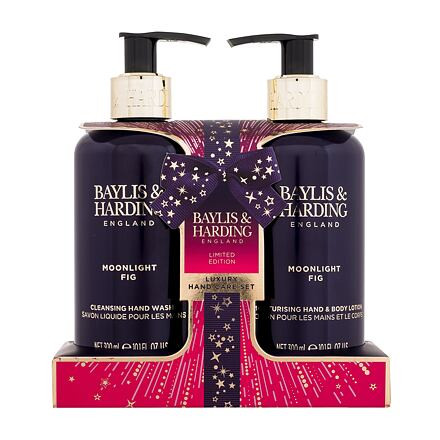 Baylis & Harding Moonlight Fig Luxury Hand Care Set : tekuté mýdlo 300 ml + tělové mléko 300 ml pro ženy