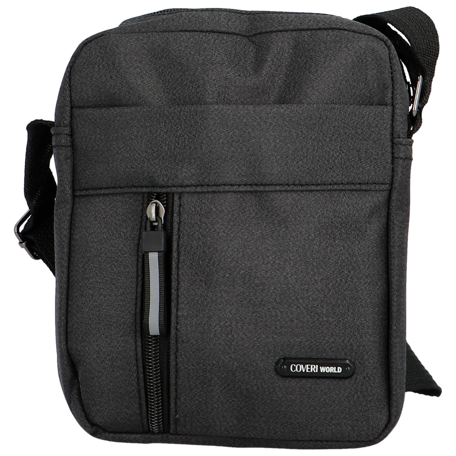 Stylová pánská textilní crossbody taška Coveri Vitold, černá