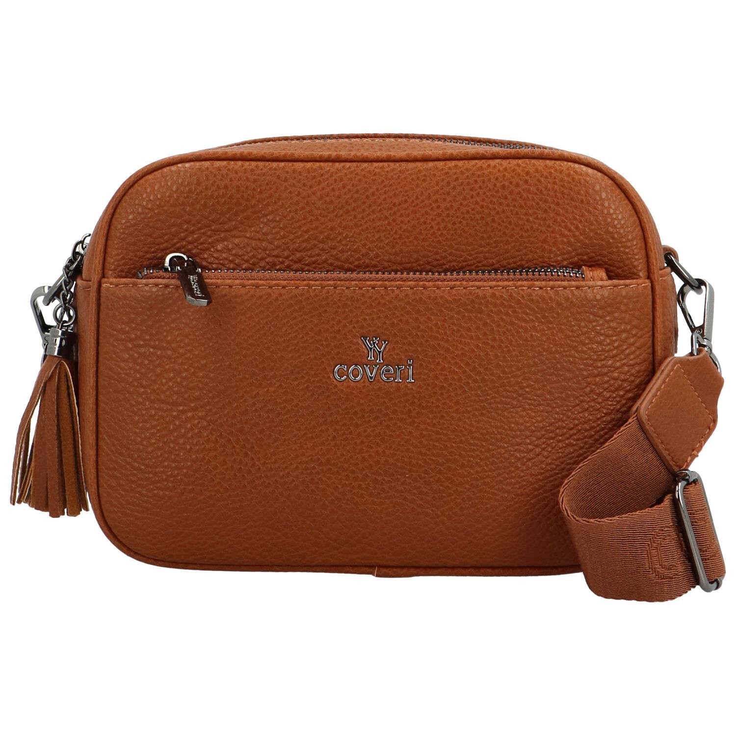 Trendy malá dámská koženková crossbody Kirikay, hnědá