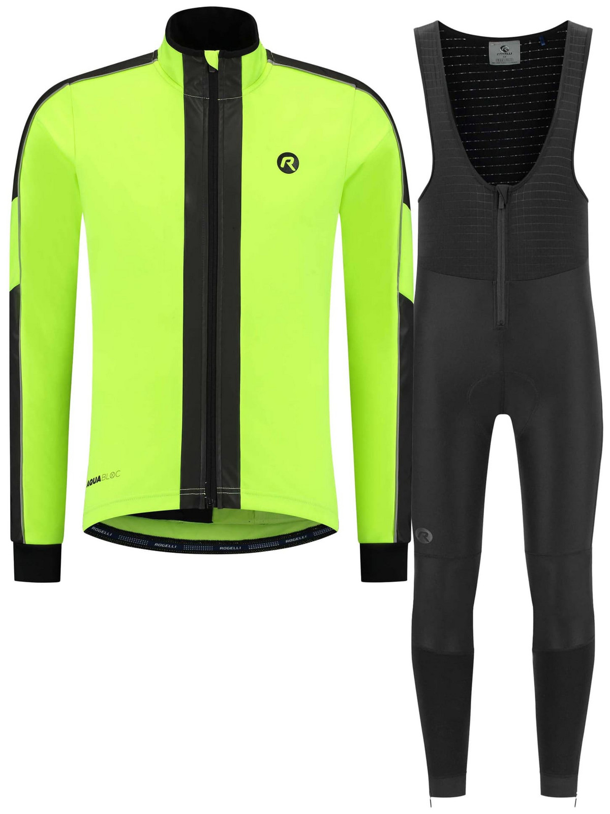 Reflexní zimní cykloblečení Rogelli HI VIS DEEP WINTER, reflexní žluté