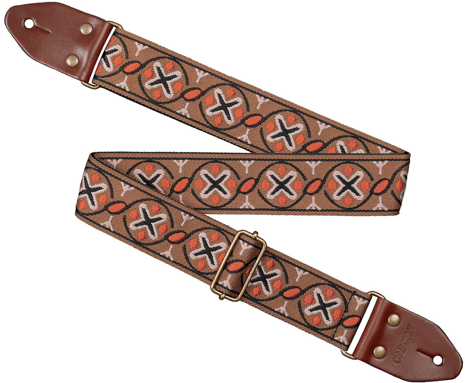 Cascha CGS-JW3 Guitar Strap Jacquard - Cross