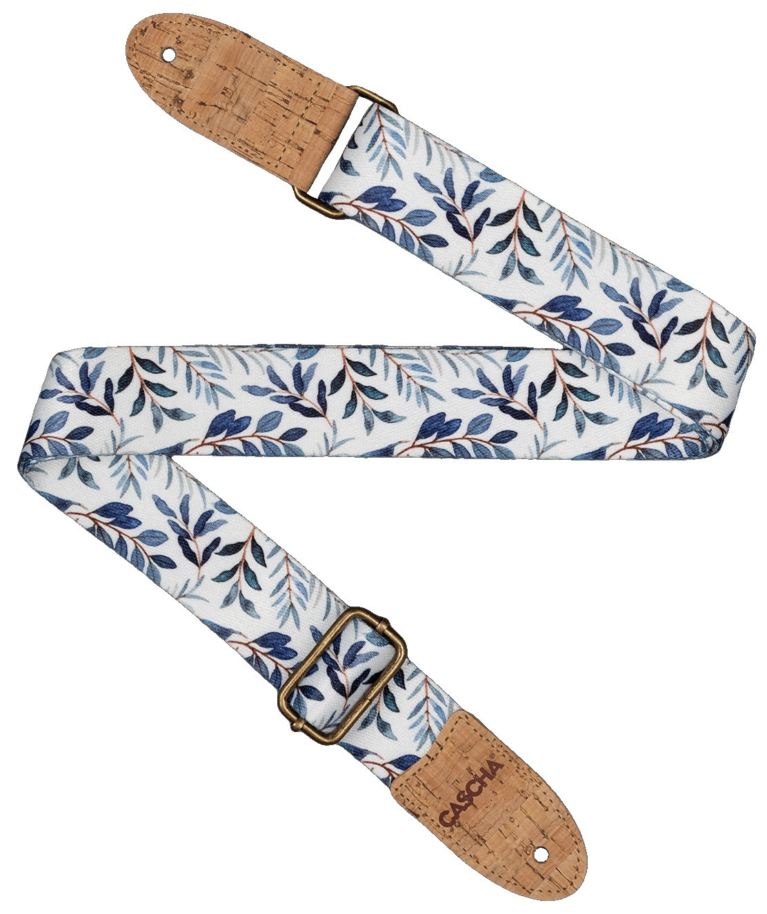 Cascha CUS-VC3 Ukulele Strap Vegan Cork - Blue Twigs