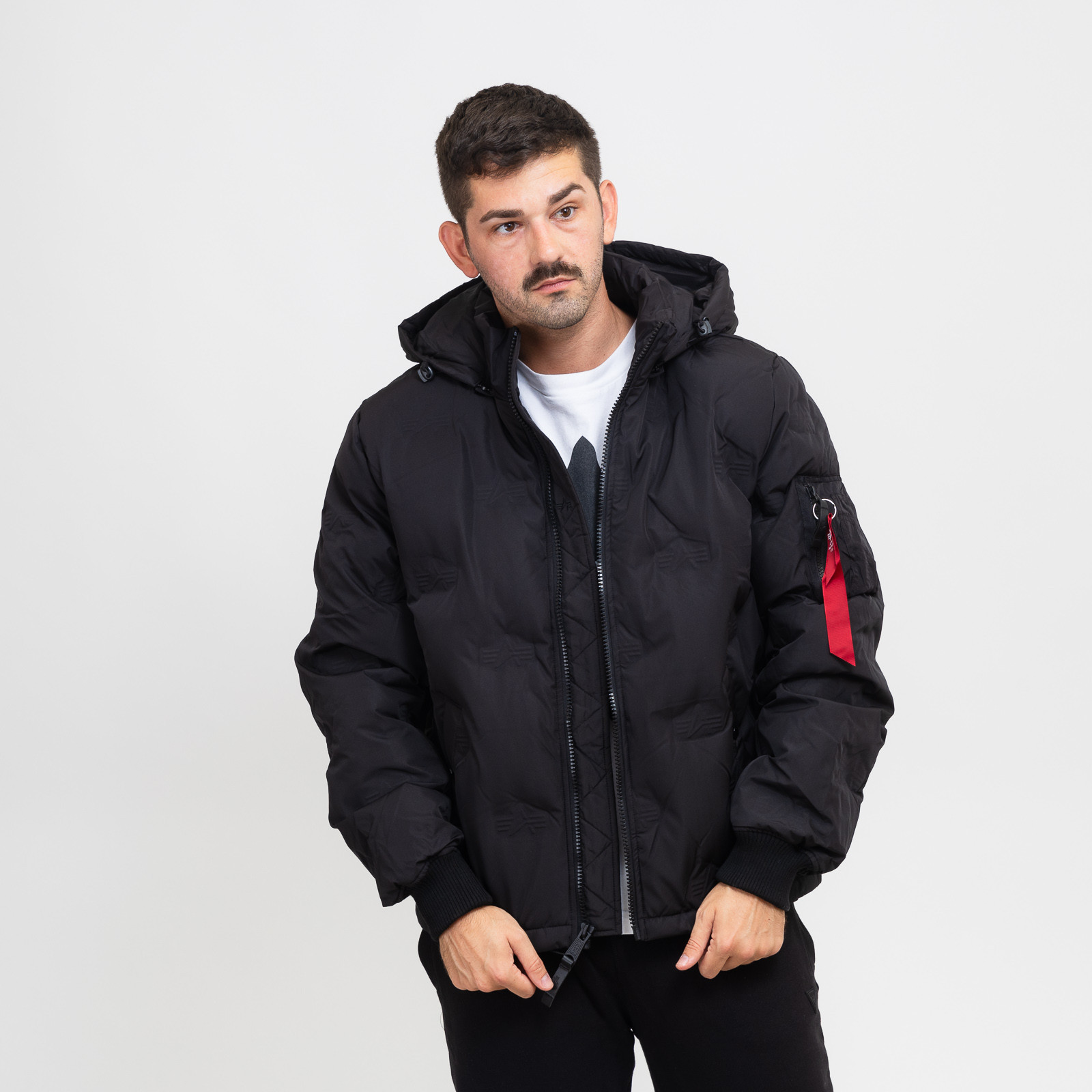 Alpha Industries Hooded Logo Puffer 2XL