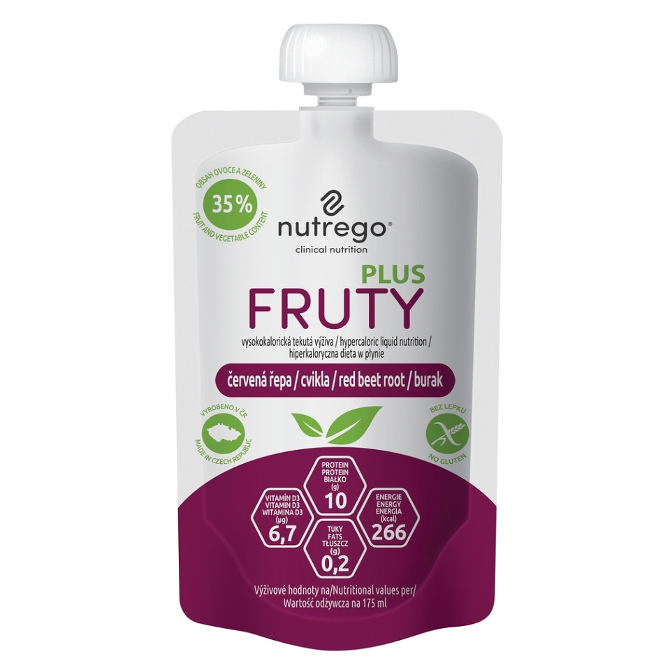 NUTREGO Fruty plus výživa červená řepa 4 x 175 ml