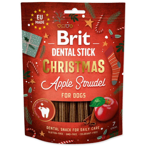 Brit Care Dog Christmas Dental Snack jablečný závin 250g