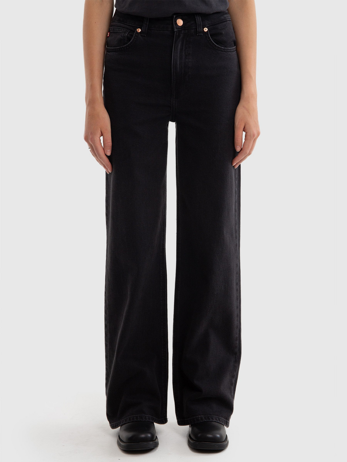 Big Star Woman's Wide Trousers Denim 190075 911