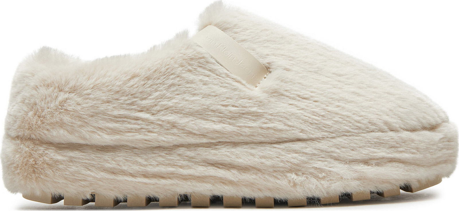 Bačkory Calvin Klein Jeans Home Anke Slipper Wn Fur YW0YW01596 Écru