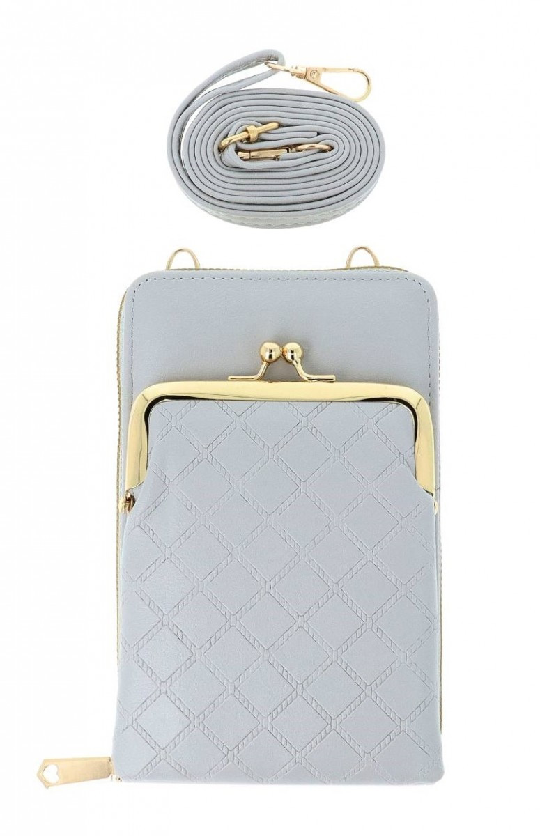 Kabelka TopQ Scarlet na mobil s popruhem šedá 129326