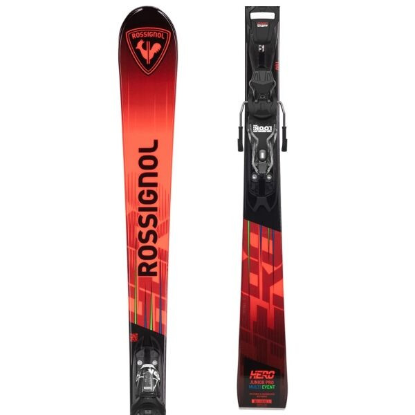 Rossignol HERO JR MULTI-EVENT XPRESS JR + XPRESS 7 GW Juniorské sjezdové lyže, červená, velikost