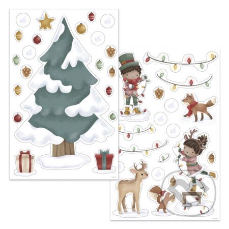 Samolepky na okno Vianočný stromček - Little Dutch