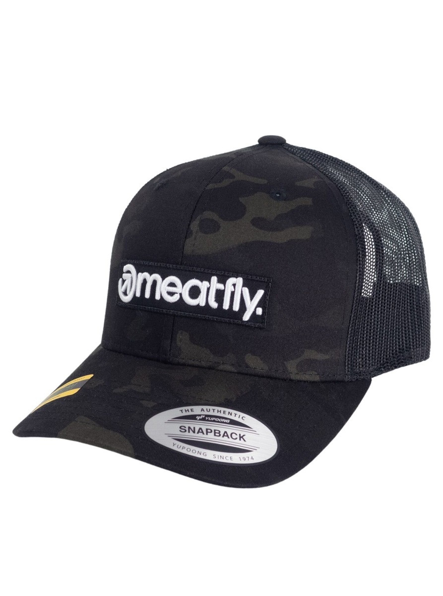 Kšiltovka meatfly mf logo trucker černá one size