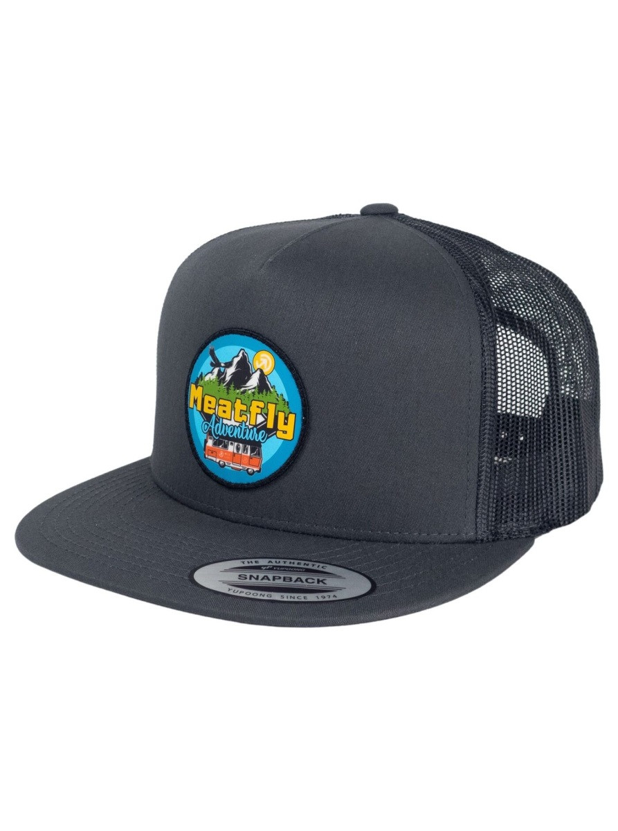 Kšiltovka meatfly thunderbolt trucker šedá one size