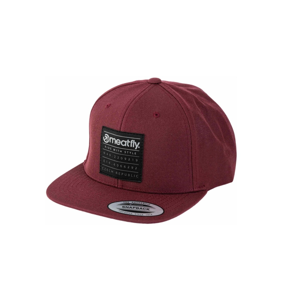 Kšiltovka meatfly hornet snapback tmavě červená one size