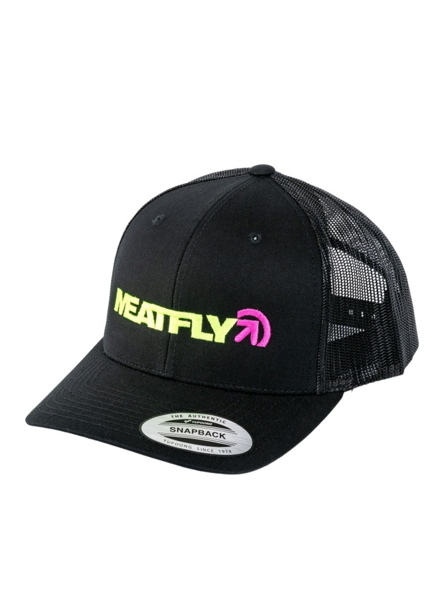 Kšiltovka meatfly percy trucker snapback černá/žlutá one size