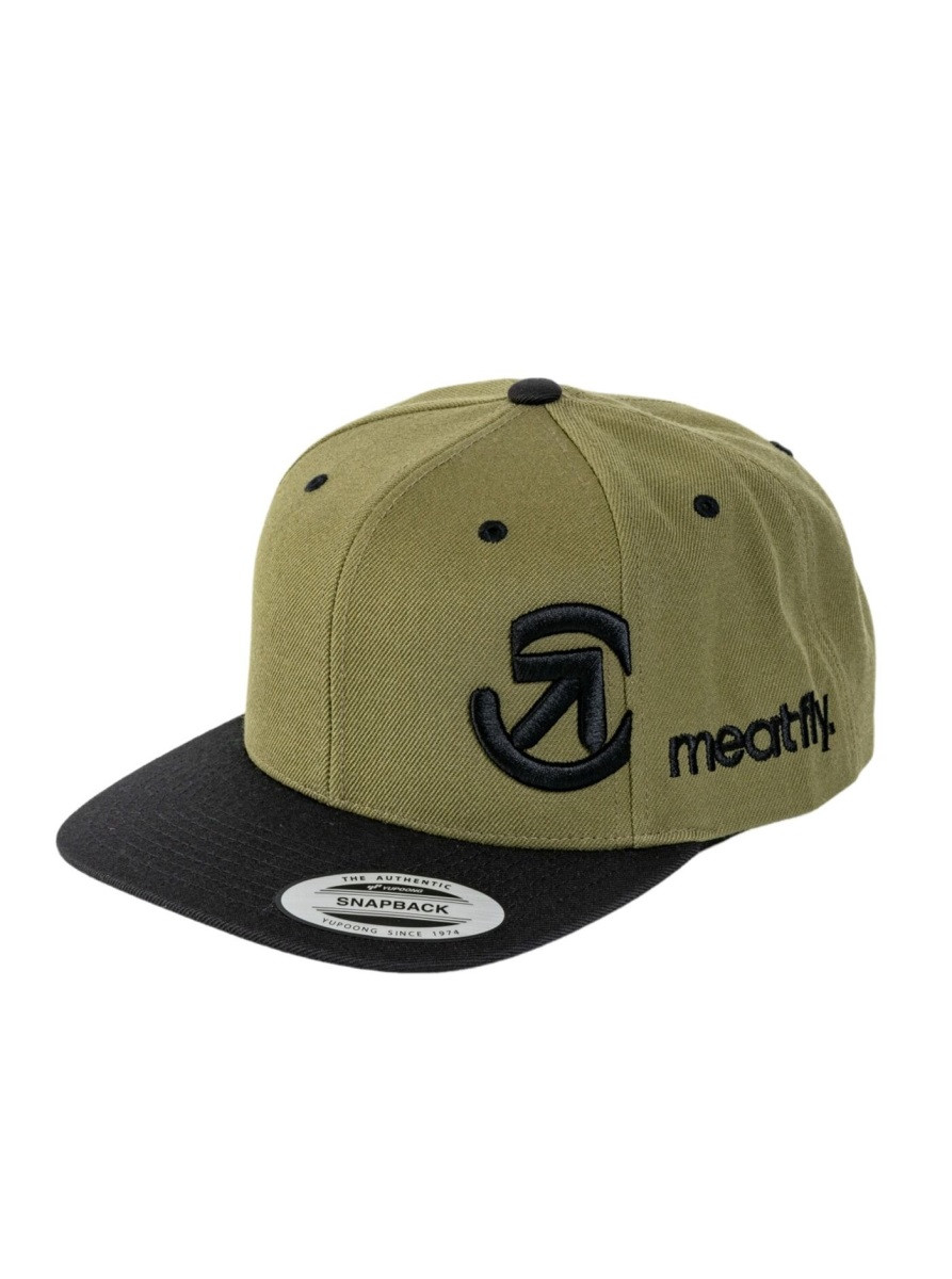 Kšiltovka meatfly jacob snapback olivová one size