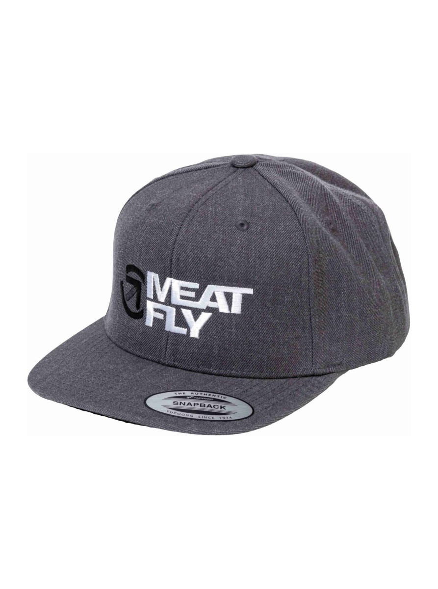 Kšiltovka meatfly ness snapback tmavě šedá one size