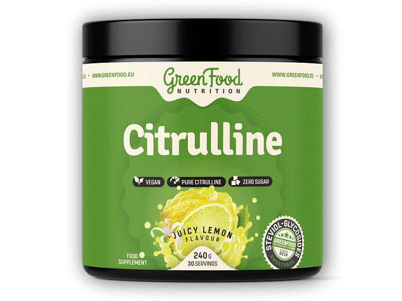 GreenFood Nutrition Citrulline 240g Varianta: malinový juice