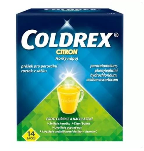 Coldrex Horký Nápoj Citron 750mg/10mg/60mg por plv sol scc 14 ii